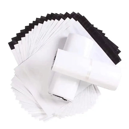 Poly Postal Shipping Bags Opaque PE Plastic Express Envelope Storage White Color Mailing Bags Self Adhesive Seal Courier Bag