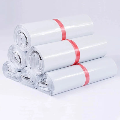 Poly Postal Shipping Bags Opaque PE Plastic Express Envelope Storage White Color Mailing Bags Self Adhesive Seal Courier Bag